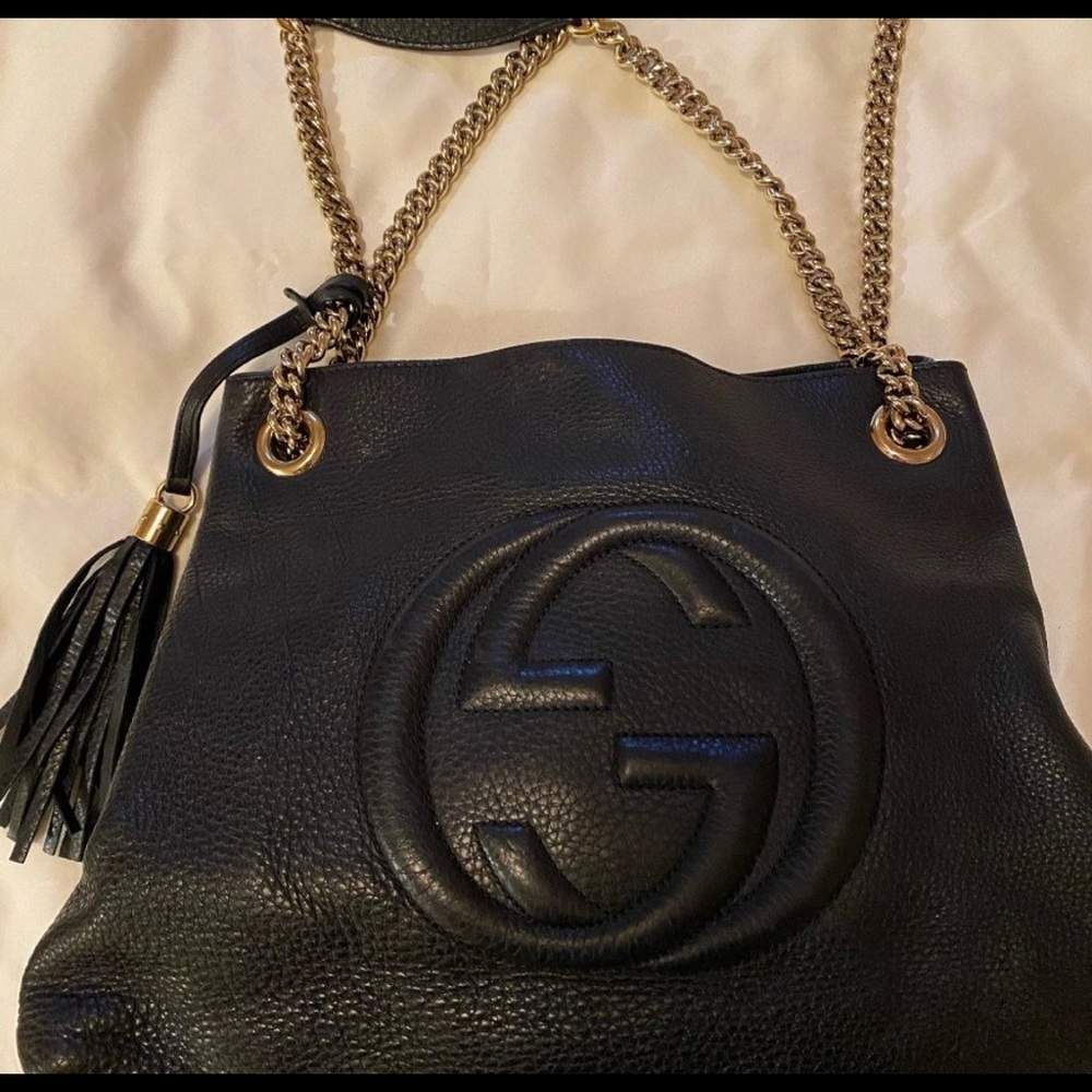 Gucci Black Medium Soho Chain Bag